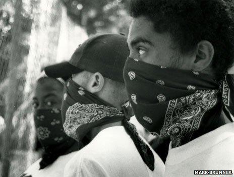 Keshia Thomas (left) pictured before the rally with friends