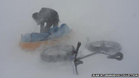 Snow storm in Greenland