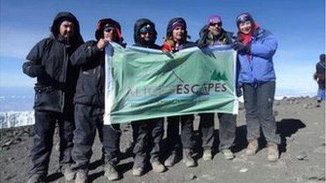 The Alice's Escapes team on Kilimanjaro