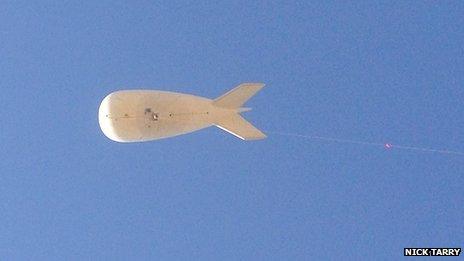 Helium balloon over Baghdad