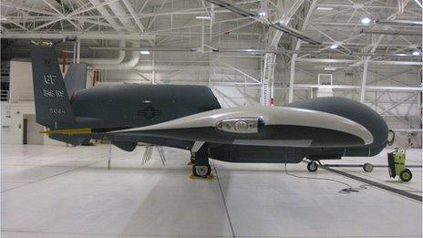 Side view of Global Hawk clean