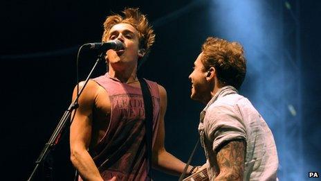 Tom Fletcher (left) and Danny Jones (right)