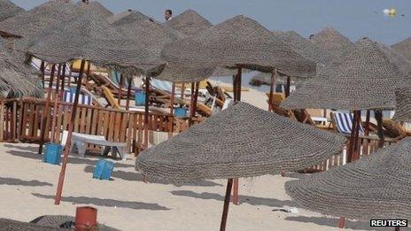 A beach in Sousse, Tunisia