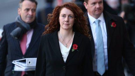 Rebekah Brooks arriving at court