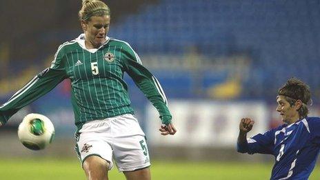 NI's Julie Nelson is challenged by Amira Spahic