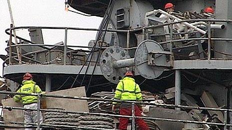 Dismantling of ghost ships in Hartlepool