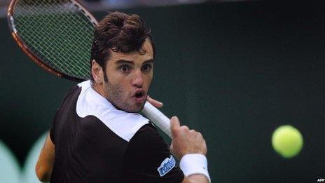 Tunisian tennis player Malek Jaziri (file photo - 13 October)