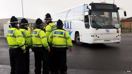 Coaches took Swansea fans for the match