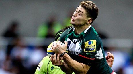 James O'Connor claims a high ball for London Irish in the Exiles' defeat by Northampton