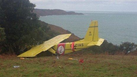 Crashed plane