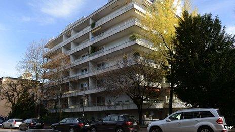 Munich apartment block where hoard was found