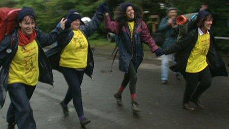 The women as they left the pit