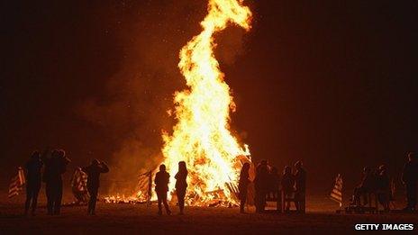 Bonfire in Glasgow, 5 November 2012