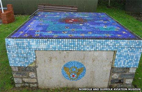 Rescued remains of a more elaborate pool/rockery memorial from Norwich Library, with mineral from each state in the US