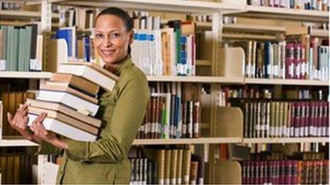 Teacher with books