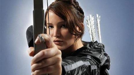 Jennifer Lawrence as Katniss Everdeen in The Hunger Games