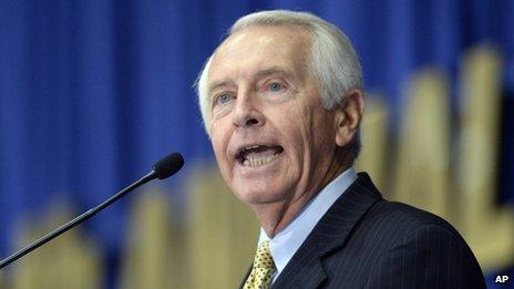 Kentucky Gov Steve Beshear appeared at the Kentucky State Fairgrounds in Louisville, Kentucky on 22 August 2013