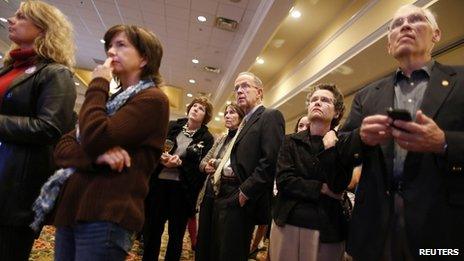 Cuccinelli supporters at his campaign HQ