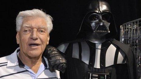 Dave Prowse with Darth Vader