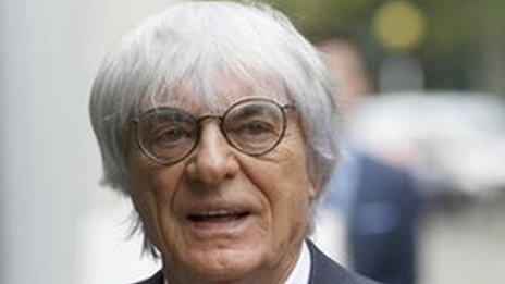 Bernie Ecclestone arriving at the High Court in London