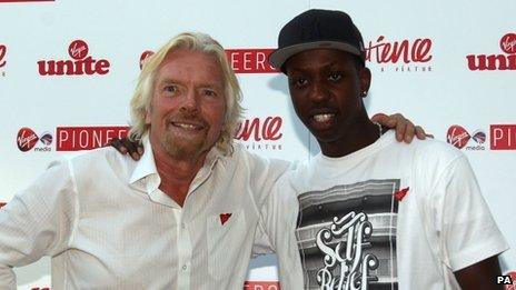 Jamal Edwards with Sir Richard Branson