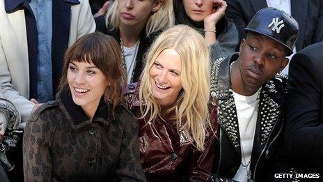 Jamal Edwards in the front row of the Burberry show during London Fashion Week in September