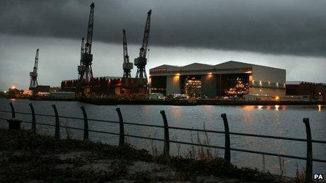 BAE Systems on the River Clyde in Govan