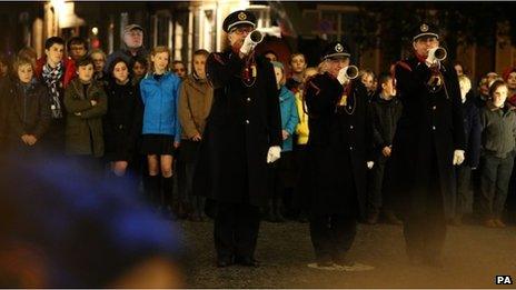 Buglers at Menin Gate ceremony