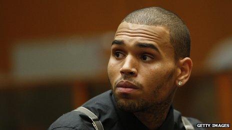 Chris Brown at court in November 2012