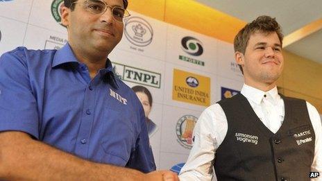 Vishwanathan Anand and Magnus Carlsen - 7 November