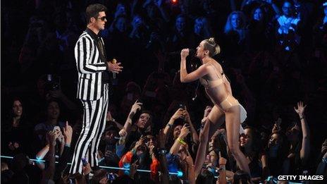 Robin Thicke and Miley Cyrus