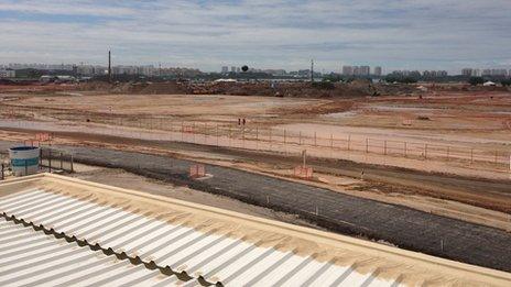 Rio de Janeiro Olympics site at Barra, south of the city, taken November 2013