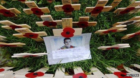 A picture of Fusilier Lee Rigby, who was killed in Woolwich in May