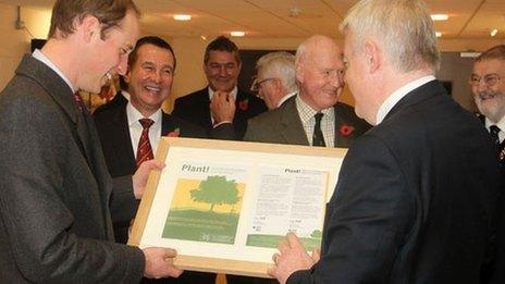 Duke of Cambridge and Carwyn Jones