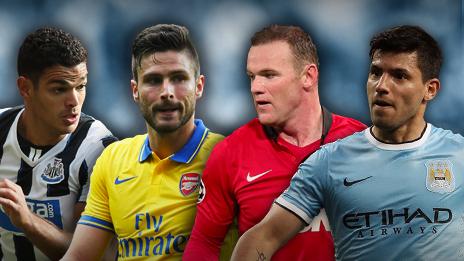 Hatem Ben Arfa, Olivier Giroud, Wayne Rooney, Sergio Aguero