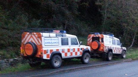 Mountain rescue ambulances