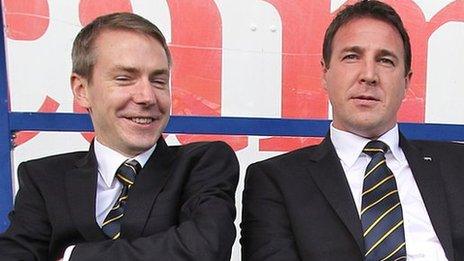 Malky Mackay (right) with Iain Moody