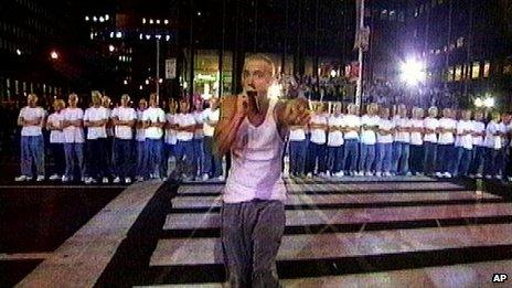 Eminem with lots of lookalikes