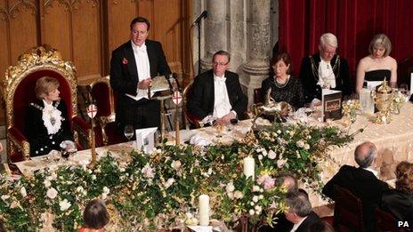 David Cameron at the Guildhall