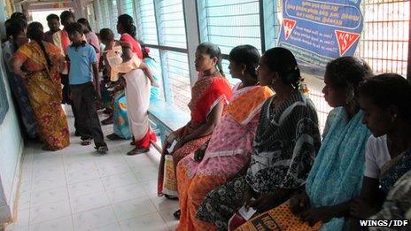 Diabetes screening clinic in Chennai, Tamil Nadu state in India