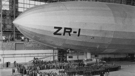 US airship USS Shenandoah, the first helium-filled rigid airship, 1923