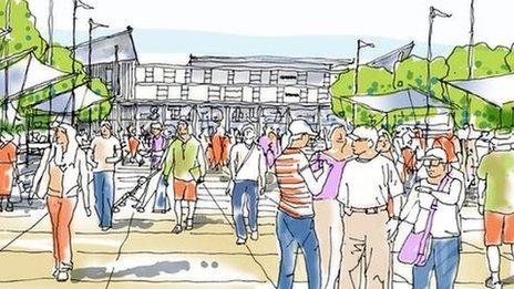 Artist's impression redeveloped Abbey Stadium