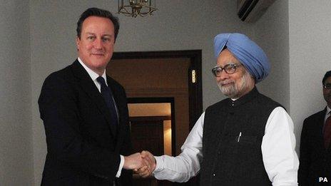 David Cameron and Manmohan Singh