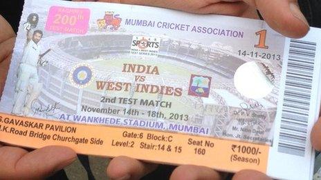 Ticket for Sachin Tendulkar's last match