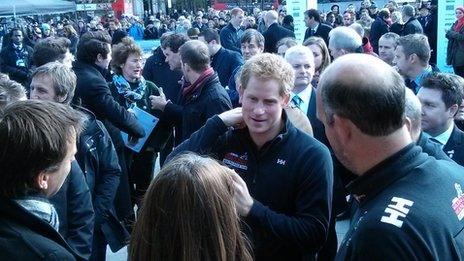 Prince Harry at Trafalgar Square event