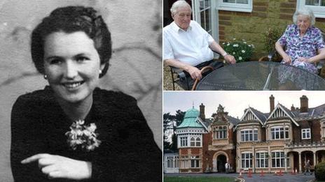 Mavis Batey, Mavis Batey with her late husband, Keith, and Bletchley Hall