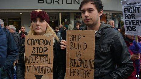 protesters in portsmouth