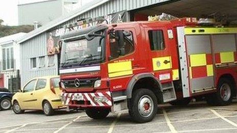 Fire engine at Blaina