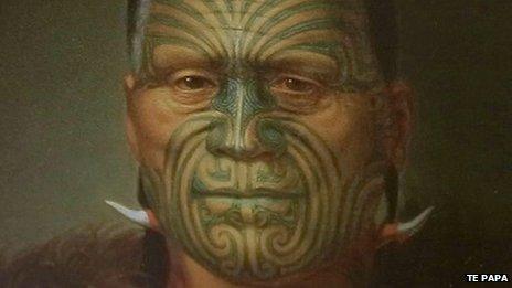 The Museum of New Zealand Te Papa Tongarewa displays Maori tattoo illustrations