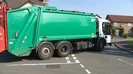 Council recycling truck